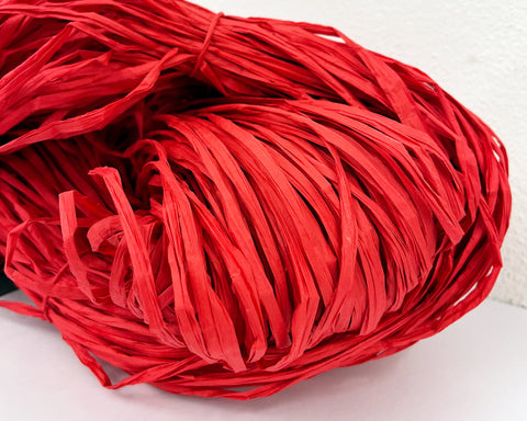 PaperPhine: Fiery Red Paper Raffia - Paper Ribbon - Ecofriendly, sustainable, made in the EU