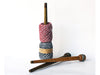 Duo: Twisted Paper Twines on an Old Wooden Spindle Duo: Twisted Paper Twines on an Old Wooden Spindle
