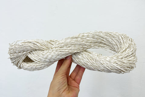 PaperPhine: Bulky Paper Twine - Whitel with Silver and Gold - Paper String