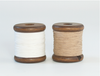 Finest Paper Yarn on a Wooden Bobbin: White and Natural