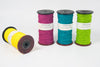 PaperPhine: Alte Spule mit farbigen Papierschnüren