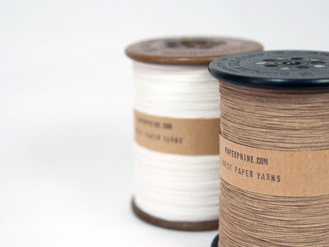 Finest Paper Yarn on a Vintage Silk Bobbin: Natural-Kraft