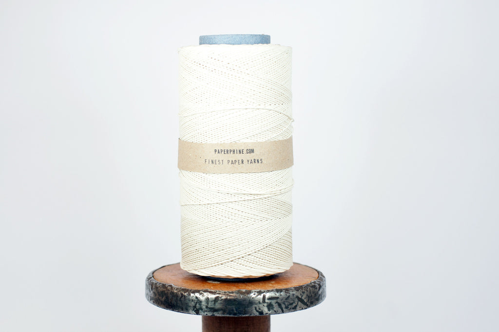 Large Bobbin: Strong Paper Twine White by PaperPhine
