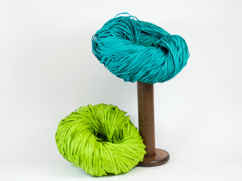 PaperPhine: Paper Raffia in Teal and Fresh Green